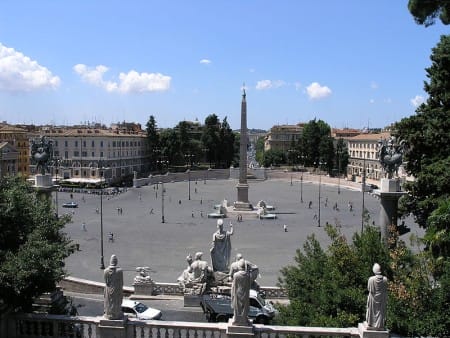La Piazza del Popolo de Roma La Piazza del Popolo de Roma